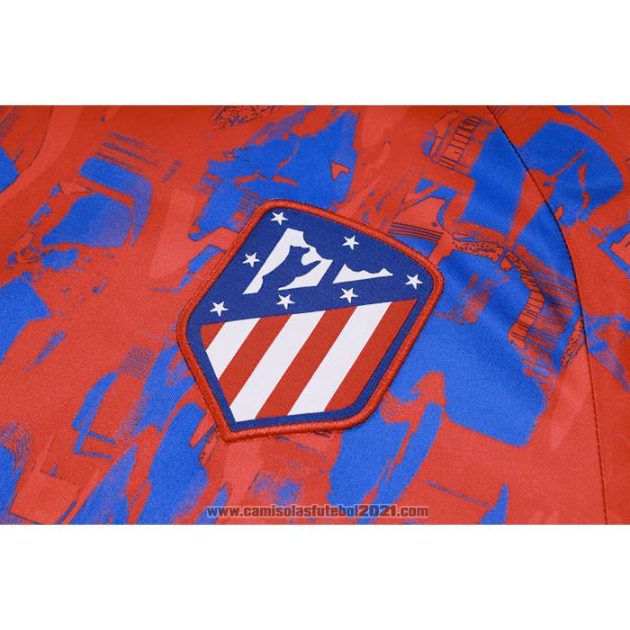 Fato de Treino Atletico Madrid Manga Curta 2023-2024 Vermelho - Calcas Curta